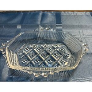 Vintage 1950 Anchor Hocking Clear #125 Bonbon Dish